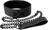 NS Novelties - Collar - Bondage / SM Collar and leash Zwart