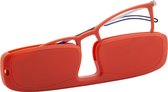 ReadEasy Leesbril in Ultra Dunne Etui - Sterkte +2,5 - TR90 Montuur - Geen Kapotte Bril Meer - Oranje - Modern