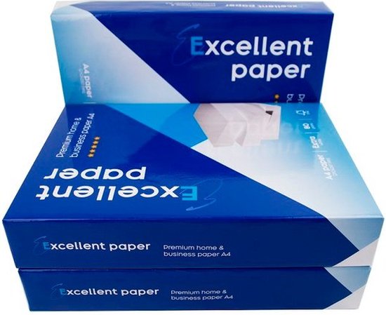 Excellent Papier A4 - 80 grammes - 1 boîte 5 paquets de 500 feuilles