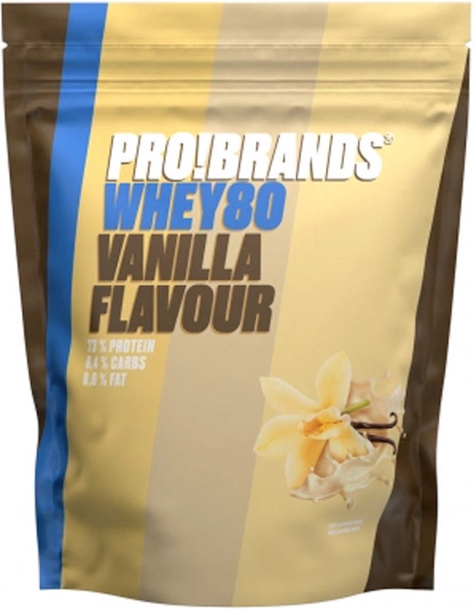 Pro!Brands | Whey80 Powder | Vanilla 500g | 1 x 500 gram