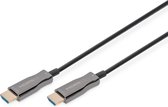 HDMI AOC hybrid-fiber connection cable, Type A M/M, 15m, UHD 4K@60Hz, CE, gold, bl
