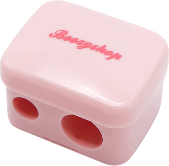 Boozyshop ® Oogpotlood slijper - Puntenslijper met opvangbakje - Make up puntenslijper - Pencil Duo Sharpener - Roze