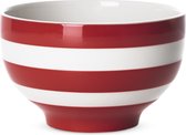 Cornishware Red - Ricebowl - ⌀ 10cm - kom - rood wit - gestreept - servies - snackkom