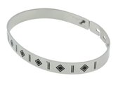 Behave Aztec stainless steel armband