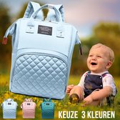 LaGloss® Luxe Luiertas Verzorgingstas BLAUW - Mama Bag - Baby Rug Tas - Rugzak Luier tas - Baby Verzorging - Blauw