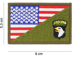 Embleem stof 101st Airborne halve vlag