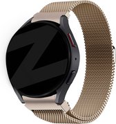 Bandz Milanese loop band geschikt voor Galaxy Watch 6 / 6 Classic / 5 40mm & 44mm / 5 Pro / 4 & Watch 4 Classic - Hoogwaardig gevlochten staal materiaal - Milanees bandje met magneetsluiting - champagne goud