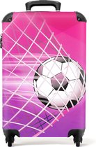 NoBoringSuitcases.com® - Paarse voetbal koffer - Paars - 55x35x25