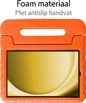 Hoes Geschikt voor Samsung Galaxy Tab A9 Plus Hoes Kinder Hoesje Kids Case Shockproof Cover Met Screenprotector - Hoesje Geschikt voor Samsung Tab A9 Plus Hoesje Kidscase - Oranje