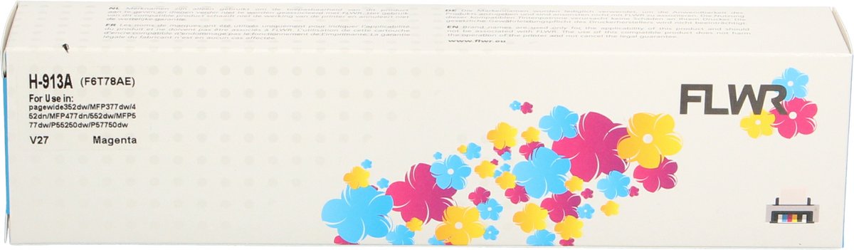 FLWR - Inktcartridge / 913A / Magenta - Geschikt voor HP