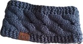 TWOA-Oorwarmer band-Gebreide wollen enkel laags- Cable knit hoofdband – Grijs