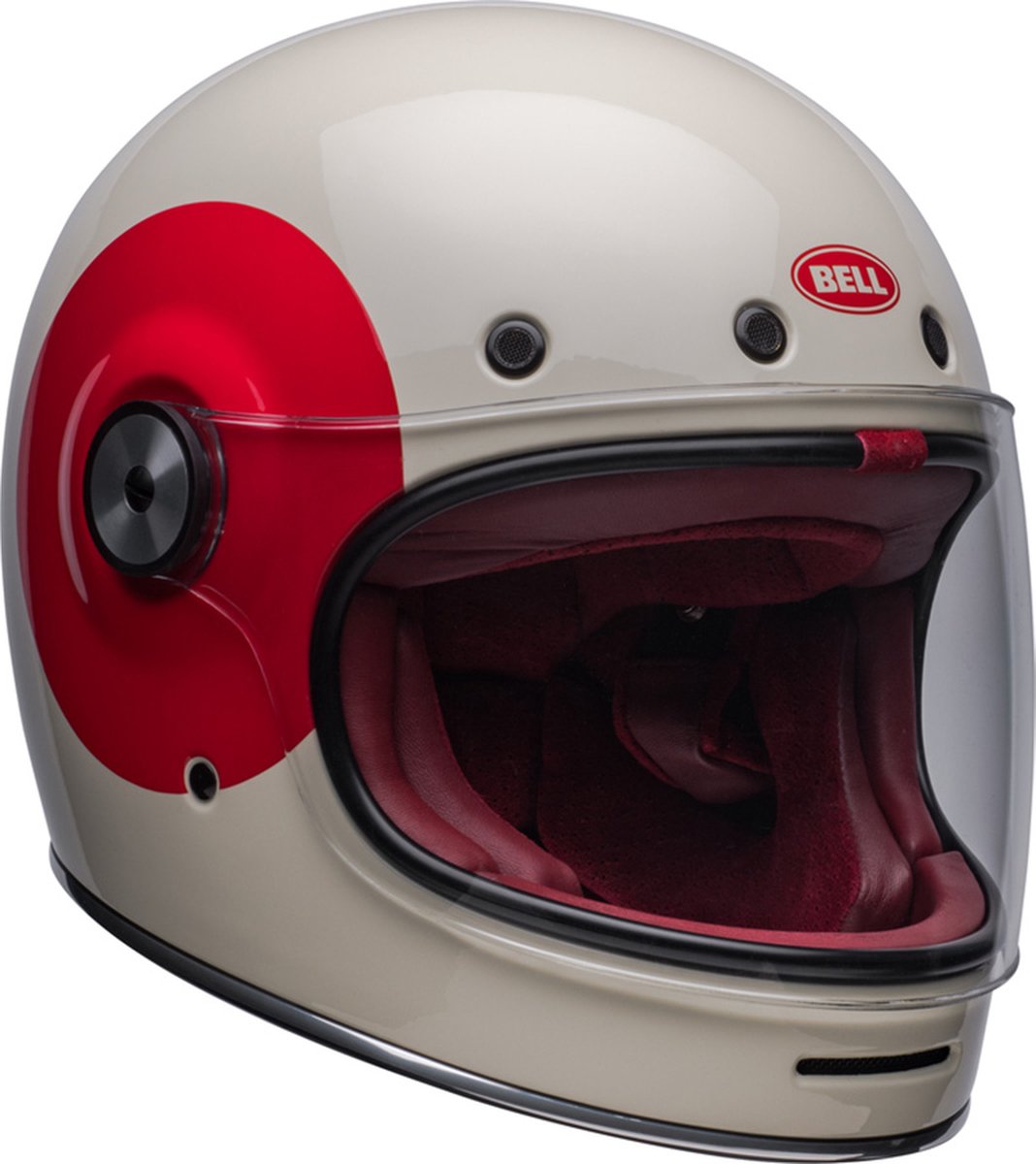 Bell Bullitt Tt Vintage White Oxblood Helmet Full Face XL - Maat XL - Helm