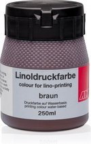 Linodrukverf 250 ml Bruin