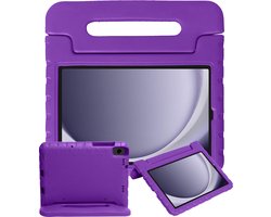 Hoesje - Geschikt voor Samsung Galaxy Tab A11 / A9 - Kinderhoes Shockproof Bumper - Kidsproof Case - Tablethoes - Kinder Hoes Cover - Paars