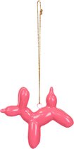 Housevitamin - Ballon Hond Kerstbal - 6,5x3x6cm- Neon Roze