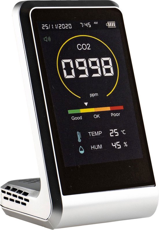 Détecteur électronique de CO2 température hygrométrie