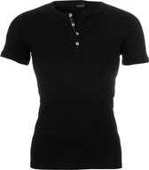 Schiesser Retro Rib T-shirt - zwart -  Maat S