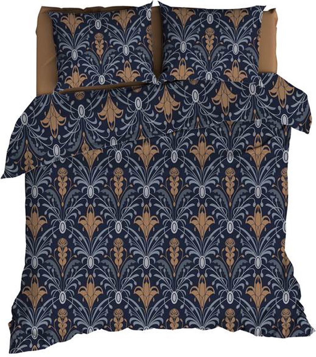 Satin d'Or Belgravia Dekbedovertrek - Lits-jumeaux - 240x200/220 cm - Blauw/Terra