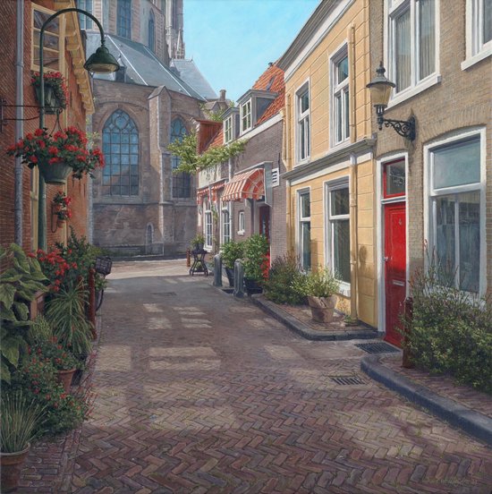 Roos van der Meijden - Giclée Trompetstraat op papier, 30x30 cm, limited art print