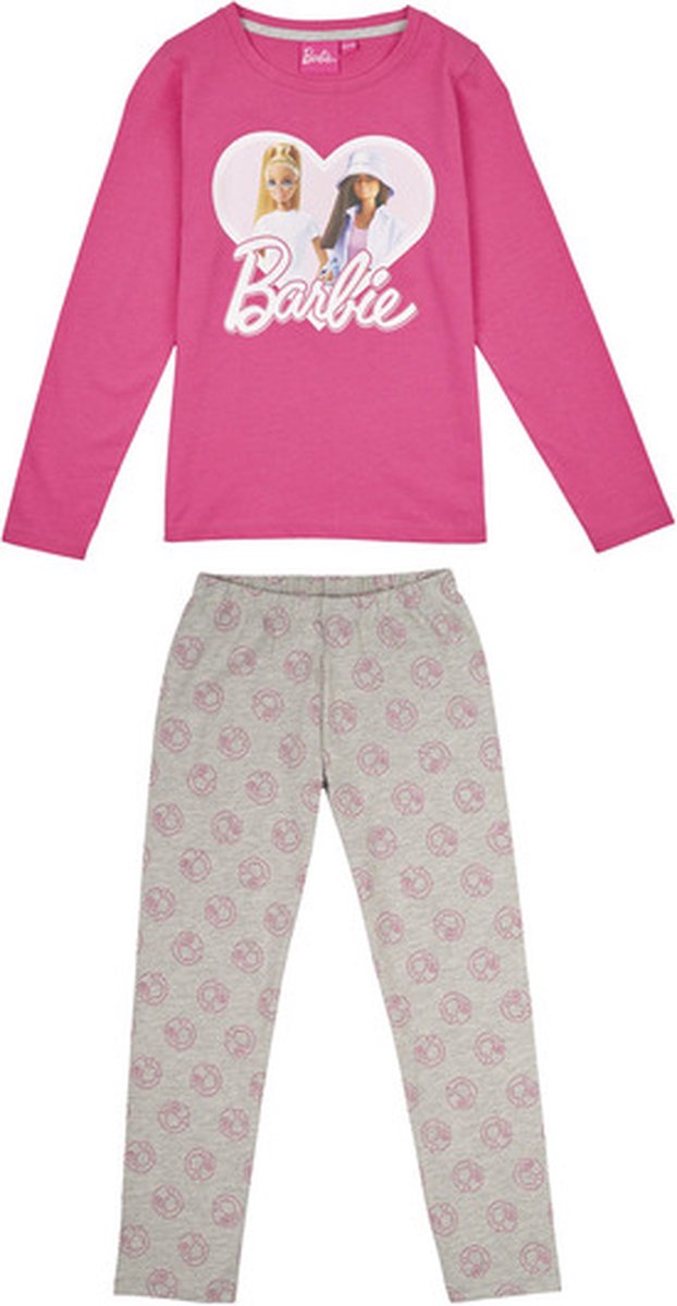 barbie pyjama - pyjama - roze - 134/140 - mattel