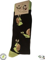 Sockyou sokken - 1 paar vrolijke Slak bamboe sokken - Maat 41-45