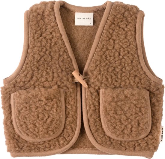 Binibamba Merino Snuggle Vest Bruno - Bruin