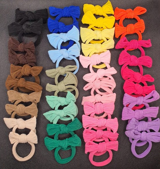 8 stuks meisjes haar-elastiekjes; pak van 8; veelkleurige elastische haarbanden; haarbanden; elastische haarbanden; Stijl 10