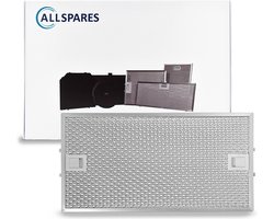 AllSpares Metaalfilter voor afzuigkappen geschikt voor Bosch Siemens Neff 00434107-434107 (208x403x8mm)