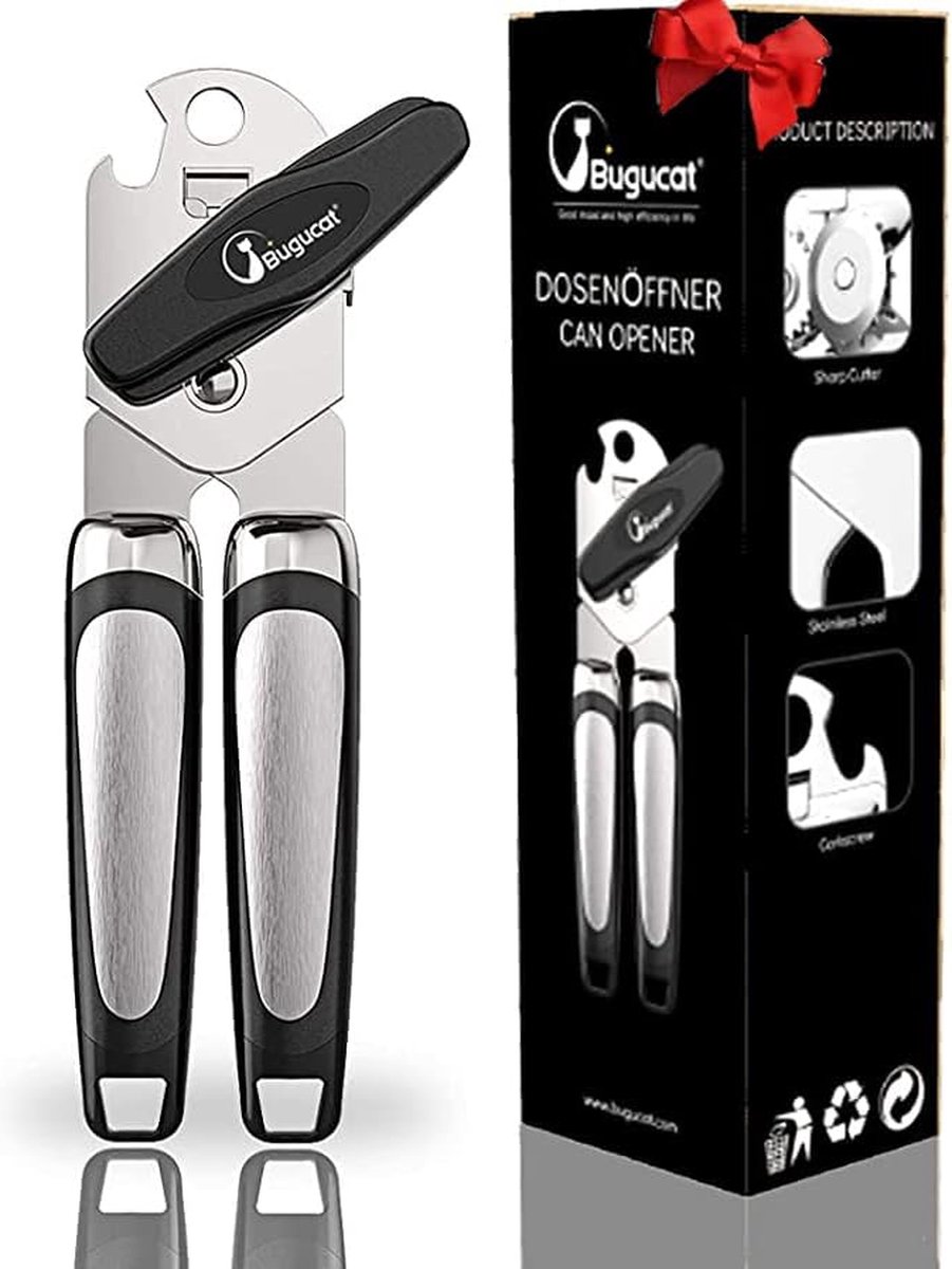 Can Opener 3 in 1 Manual Lid Opener Can Opener Safety Can Opener Bottle Opener Stainless Steel Opener