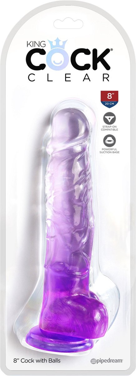 Transparante Realistische Dildo met Testikels