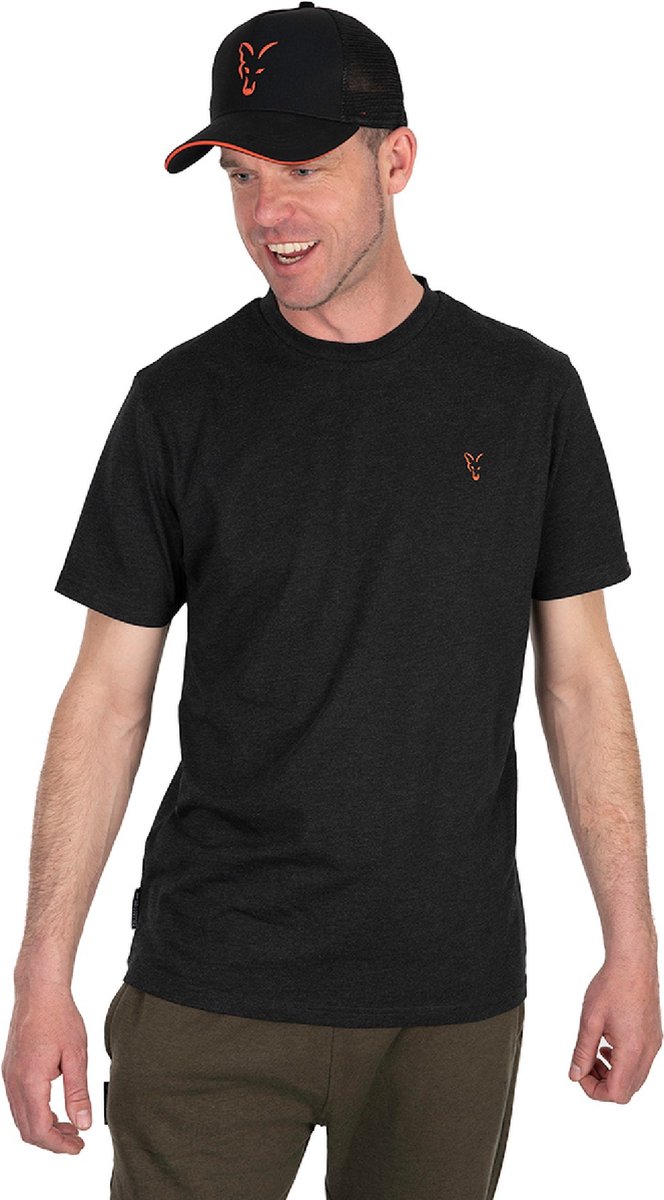 Fox Collection T-Shirt Black & Orange Medium