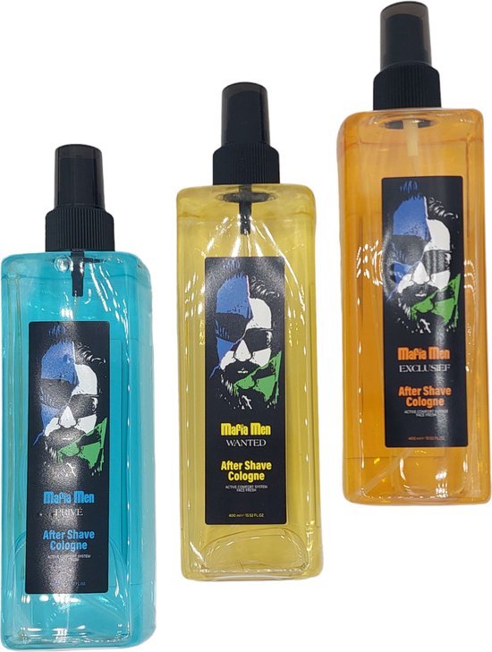 3Pack Aftershave cologne Mix Voordeelbundel 3 x 400ml Aftershave