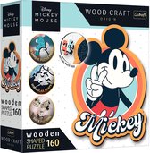 Trefl Trefl - Puzzles - 160 Wooden Shaped Puzzles" - Retro Mickey Mouse / Disney Mickey Mouse and Friends FSC Mix 70%"
