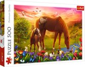 Trefl Trefl - Puzzles - 500" - Horses in the Meadow"