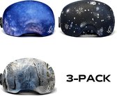 Goggle Protect 3-PACK Skibril Hoes - NIET VOOR VIZIERHELM - Cover - Beschermhoes - Goggle - Bril - Ski - Snowboard
