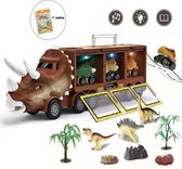 BJoy Dinosaurus Truck met Attributen Extra Fossiel - Speelgoed Voertuig Kinderen Cadeau Kerst Rood