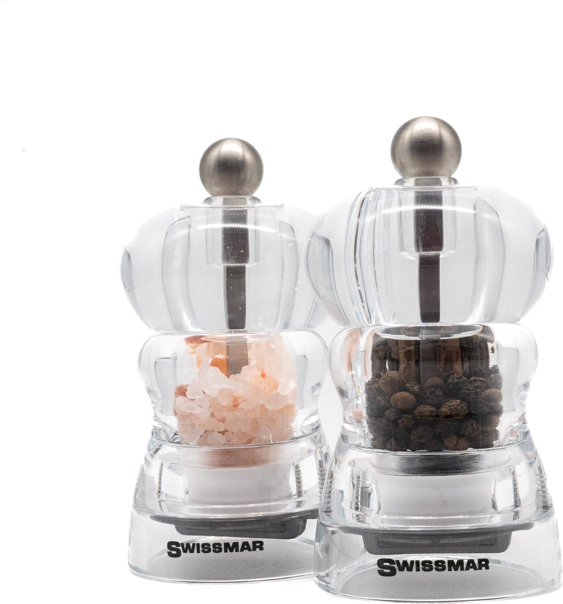 SWISSMAR - Alice Peper en zoutmolen set 10 cm Acryl
