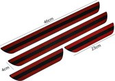 Instaplijsten voor Nissan Leaf 2 2018 (5 deurs) - Kras bescherming - Set van 4 - Zwart/metallic