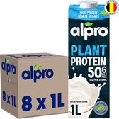Alpro Soy Drink Protein Natural Flavor - Treat yourself with a Protein Boost! - Value pack 8 x 1L