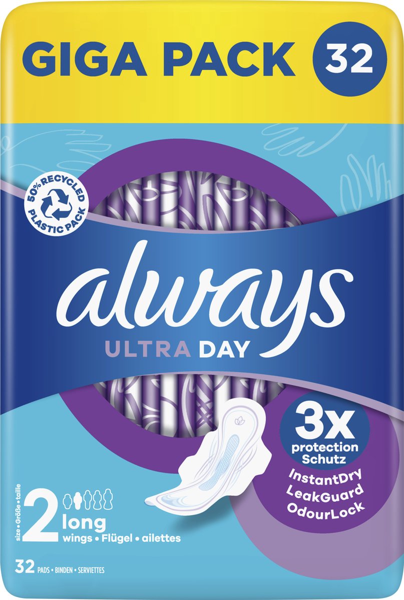 Always Ultra Long Maandverband Met Vleugels Maat 2 - 96 Stuks op Prijzenvolger.com