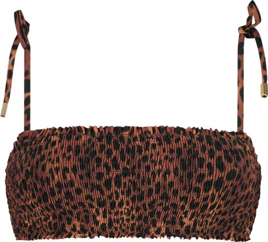 Beachlife Leopard Lover shirring bikinitop