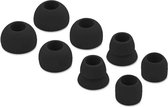 Ibley siliconen tips voor Powerbeats Pro Zwart - Siliconen Earplug - S/M/L/Double flange formaat - 4 paar - 4 maten