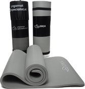 Yoga Mat - Fitness Mat Grijs - Sport Mat - 15mm - Extra dik - Incl. Tas