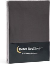 BeterBed Select Jersey Hoeslaken - 160 x 200/210/220 cm - 100% Katoen - Matrasbeschermer - Matrashoes - Antraciet