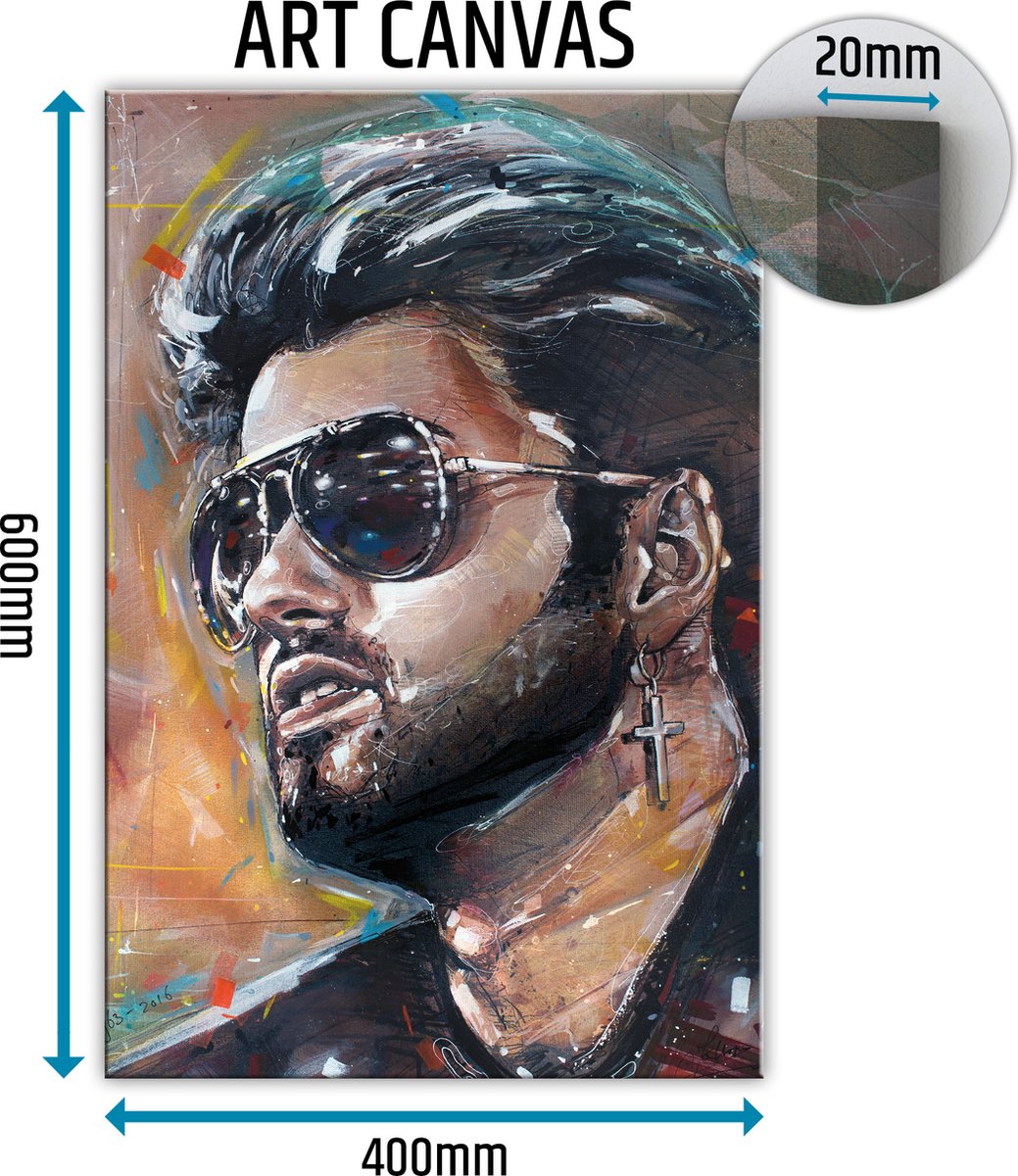 George Michael canvas schilderij 40x60 cm