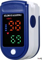 Zuurstofmeter - Saturatiemeter - Oximeter - Zuustofmeter vinger met hartslagmeter - Inclusief draagkoord