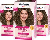 Poly Palette - Perfect Gloss - 6-0 Lichtbruin - Semi-permanente haarverf - Haarkleuring - 3 stuks
