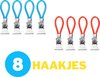 TheedoekHaakjes - 8 stuks - Handdoekknijpers - Handdoek haakjes - Handdoek klemmetjes/clips/knijpers - Theedoek haakjes - Handdoek knijpers - Towel hanger - Ophangen