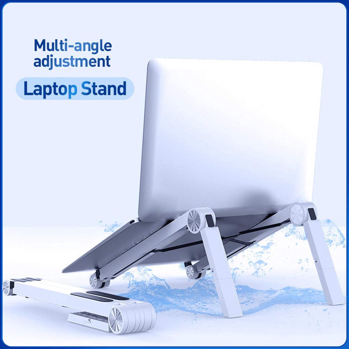 Laptopstandaard – Laptopstand – Laptophouder – Laptop Steun – Laptopverhoger – Macbook Standaard – voor Bureau Tafel Kantoor t/m 17 inch - Wit