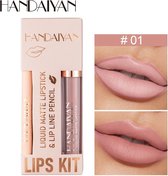 Lipstick & Lipliner set – Lipliner – HANDAIYAN® langhoudende lippenstift/lipliner set - Lippenpotlood set
